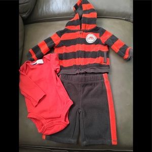 Babies R Us fleece outfit with long sleeve onesie